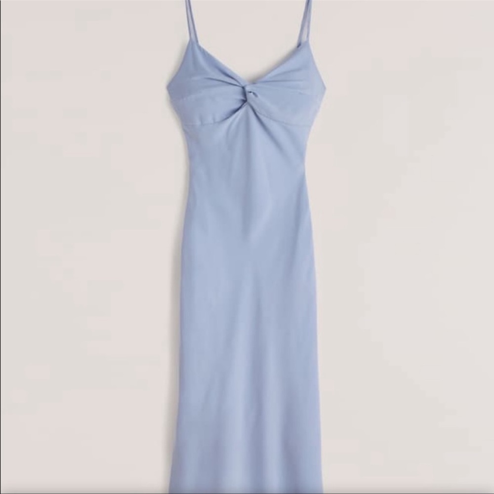 Abercrombie and Fitch Midi Twist Front Slip Dress